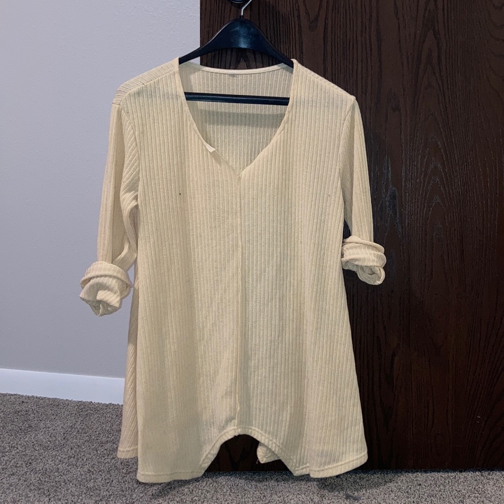 Long sleeve ribbed top